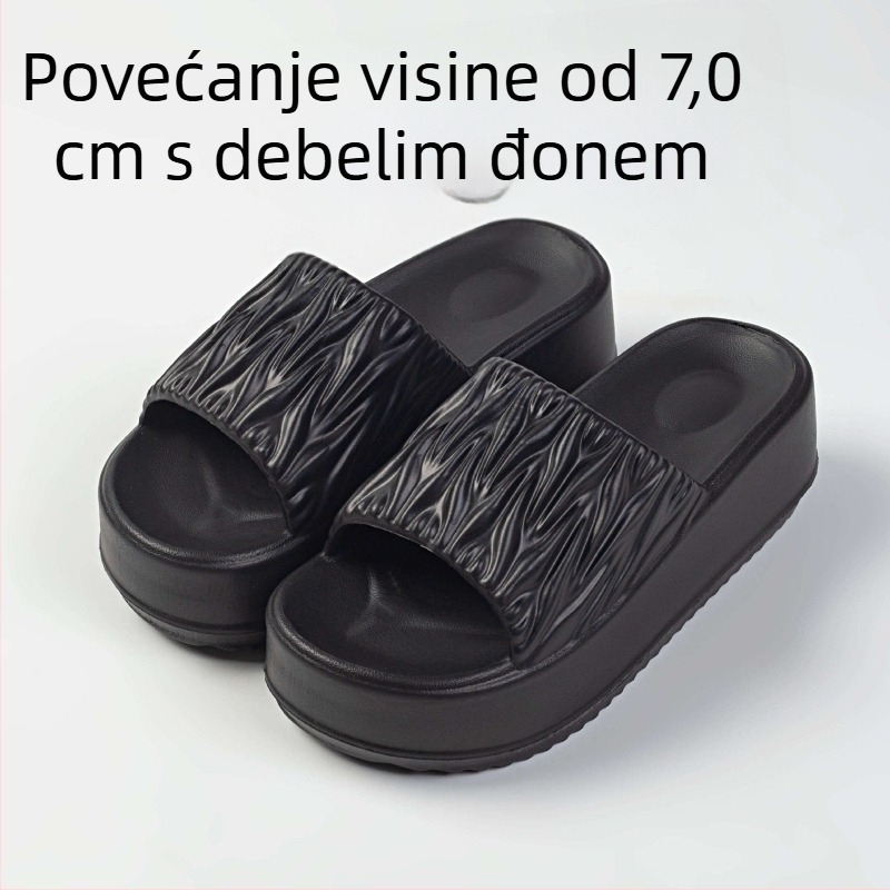 Ženske EVA sandale s debelom potplatom i visokim petama, okrugli vrh prsta, EVA gornji dio/unutarnji dio/podloga, ljeto 2025