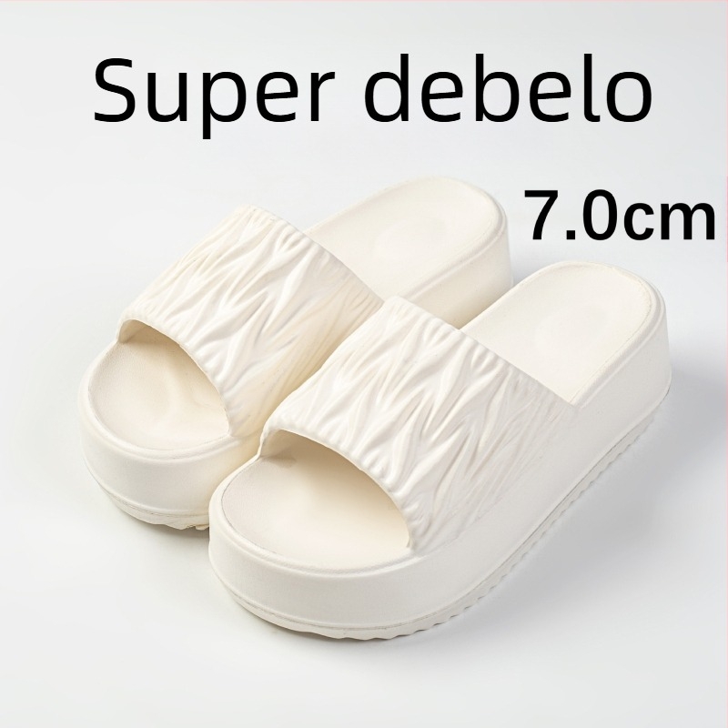 Ženske EVA sandale s debelom potplatom i visokim petama, okrugli vrh prsta, EVA gornji dio/unutarnji dio/podloga, ljeto 2025