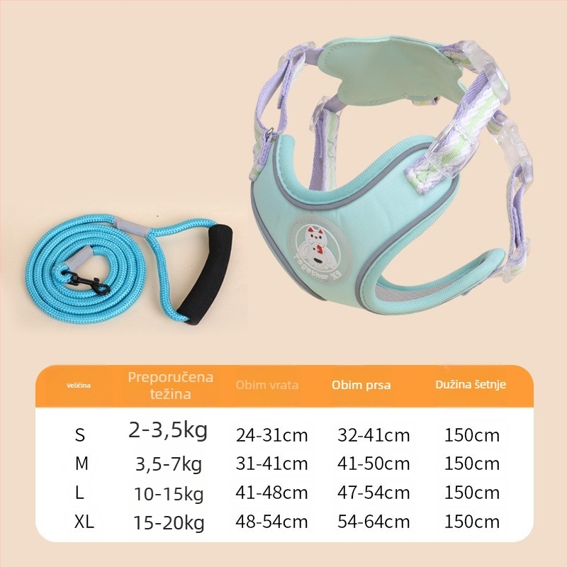 Univerzalni povodac za mačke i pse s protuzbjegavanjem, poliester, marka Meow and, podrijetlo Zhejiang, kategorija: vučni pojas