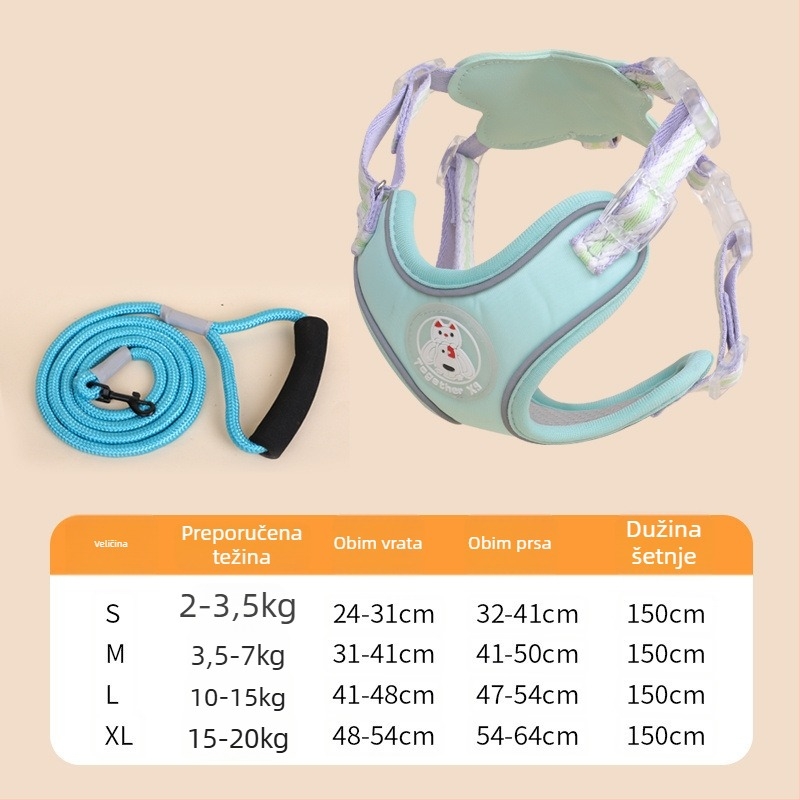 Univerzalni povodac za mačke i pse s protuzbjegavanjem, poliester, marka Meow and, podrijetlo Zhejiang, kategorija: vučni pojas