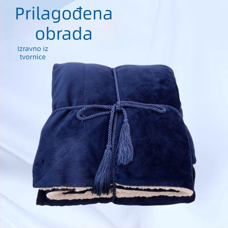 Ćebe od poliester flisa, trokutasti oblik s lock-edge obrubom, 250–450 g/m², proljeće-jesen, prilagodljiva obrada