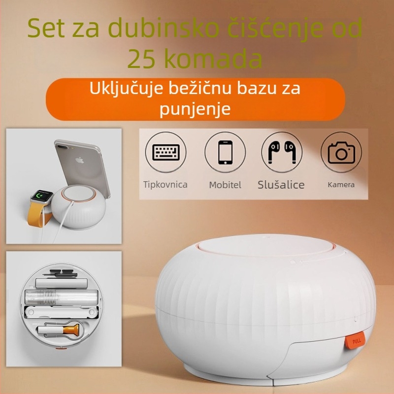 Bluetooth alat za čišćenje slušalica i set četkica za čišćenje tipkovnice - kompatibilno s računalom i mobitelom, model q6x, PU koža