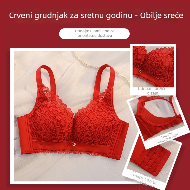 Set grudnjaka i gaćica, 3/4 košarica, tanke oblikovane košarice, gornja podrška, modalna tkanina, stražnje četiri reda kopči