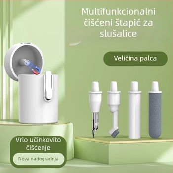 Q5D komplet za čišćenje slušalica — čistački set, mini prijenosna četkica za prašinu, ABS, 100G