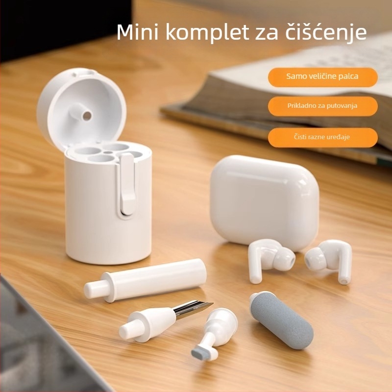 Q5D komplet za čišćenje slušalica — čistački set, mini prijenosna četkica za prašinu, ABS, 100G