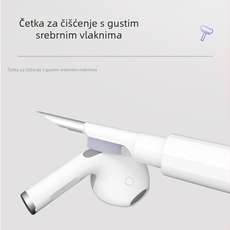 Čistilno pero za Bluetooth slušalice — univerzalna kompatibilnost; plastično kućište; model Q2; težina 14,7 g; Funkcija: čišćenje slušalica, mobitela i drugih elektroničkih uređaja; 1 godina jamstva