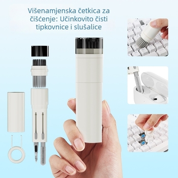 SYT-05 Šest-u-jednom Čista Olovka za Slušalice — Univerzalni alat za čišćenje za AirPods, telefone i tipkovnicu; Plastično kućište; Težina 42 g; Laserska gravura logotipa
