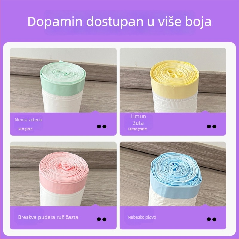 HDPE debeli rolo tip vrećica za mačju stelju, jednokratna zamjenska vrećica za čišćenje za pametni mačji WC (MMD-01)