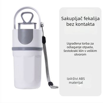 2-u-1 alat za skupljanje izmeta kućnih ljubimaca i držač vrećica, plastični, paket od 80 komada