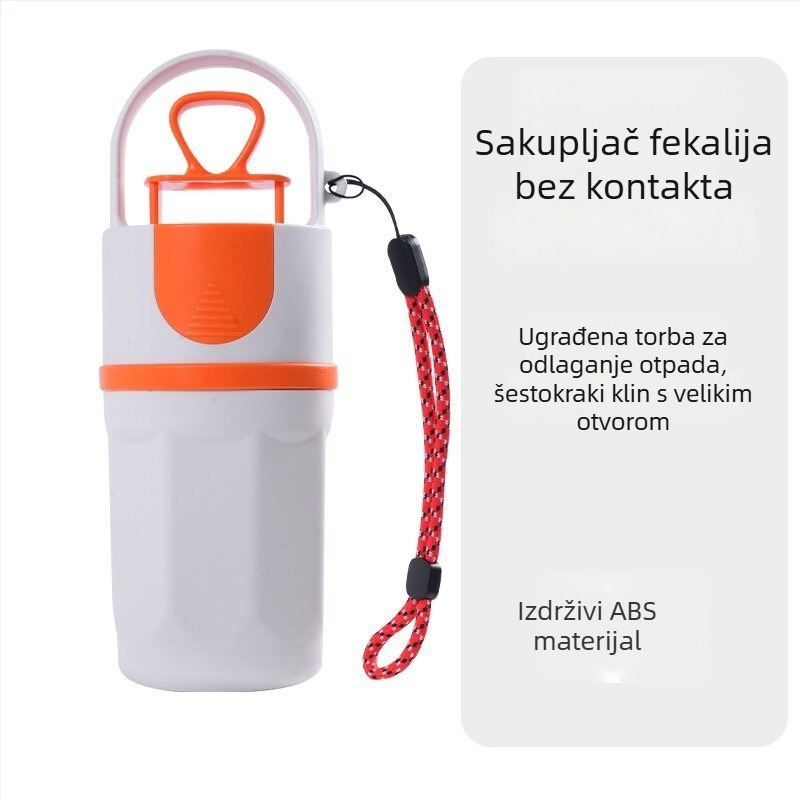 2-u-1 alat za skupljanje izmeta kućnih ljubimaca i držač vrećica, plastični, paket od 80 komada