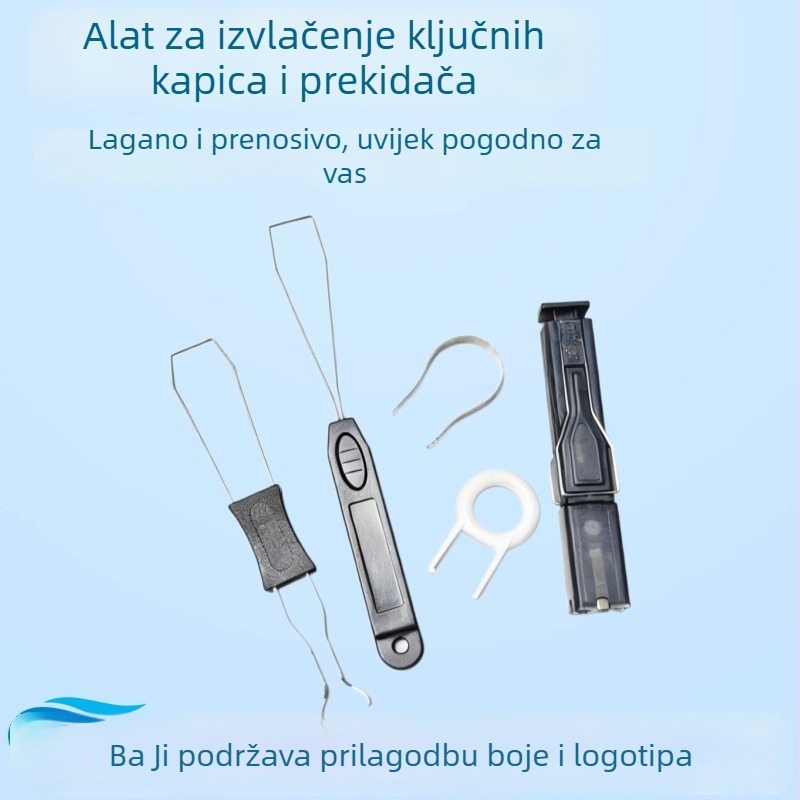 Izvlakač tipke za tipkovnicu, dvostruki čelično-žičani dizajn za demontažu, ABS materijal, marka Hundred base, model Keycap puller
