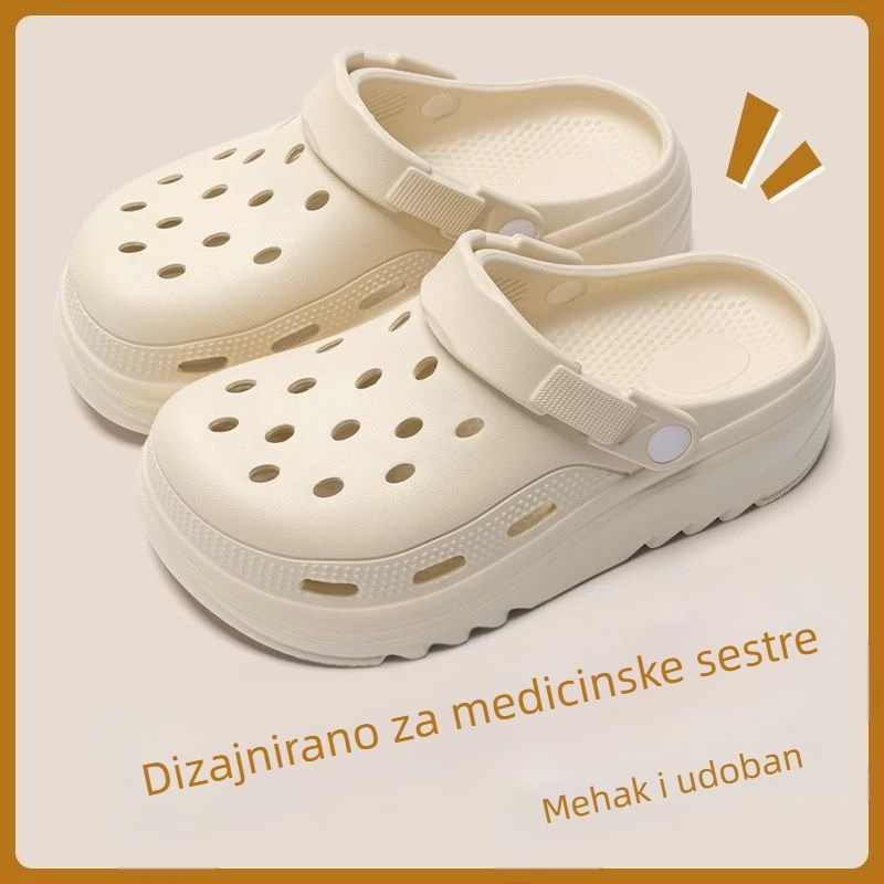 Ženske EVA cipele s rupicama – protuklizna potplata, EVA gornji dio, model J612, Cleotk, debljina đona 5 cm