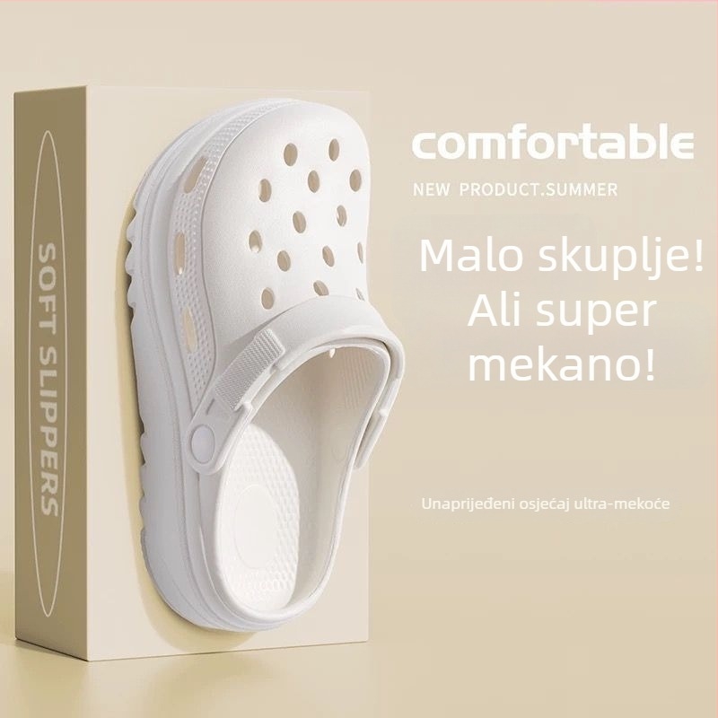 Ženske EVA cipele s rupicama – protuklizna potplata, EVA gornji dio, model J612, Cleotk, debljina đona 5 cm