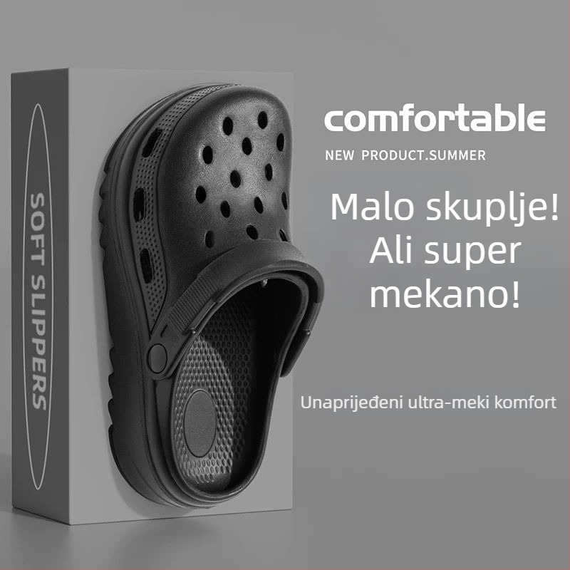 Ženske EVA cipele s rupicama – protuklizna potplata, EVA gornji dio, model J612, Cleotk, debljina đona 5 cm