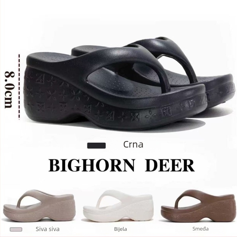 EVA flip-flop sandale s klinom, povećanje visine, slip-on, protuklizne