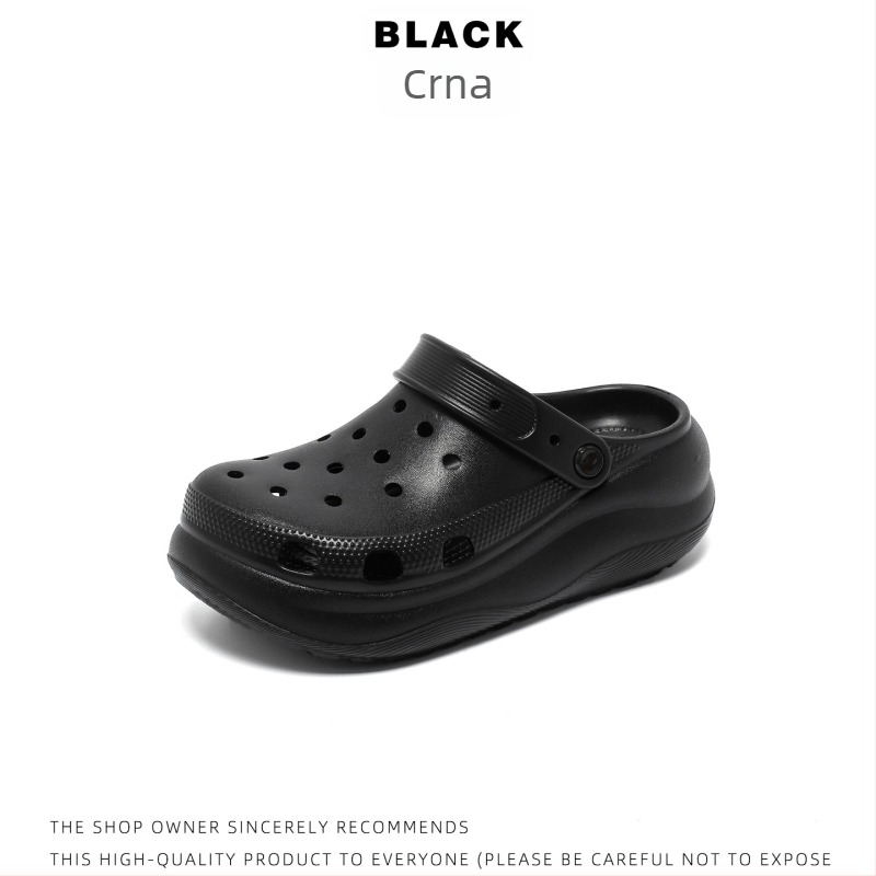Ženske Crocs stila papuče za vanjsku upotrebu, EVA gornji dio i đonovi, 3 cm+ debeli potplat, protuklizne, izdržljive, okrugli vrh prsta