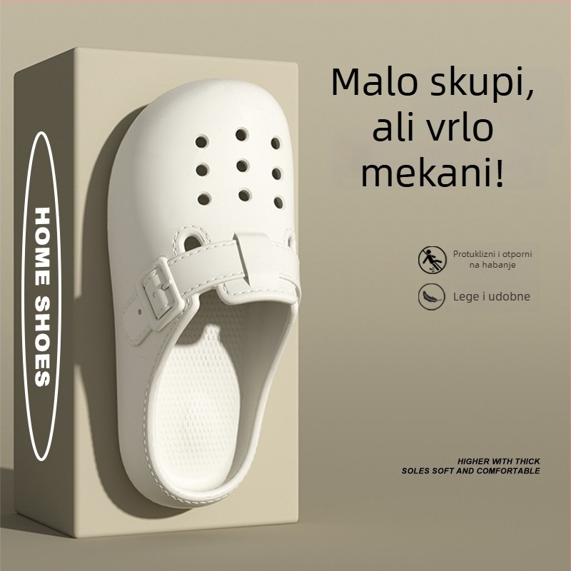 Ženske Crocs-stil papuče za ured i dom, ljeto 2025, protuklizni EVA gornji dio i đon, standardna debljina đona