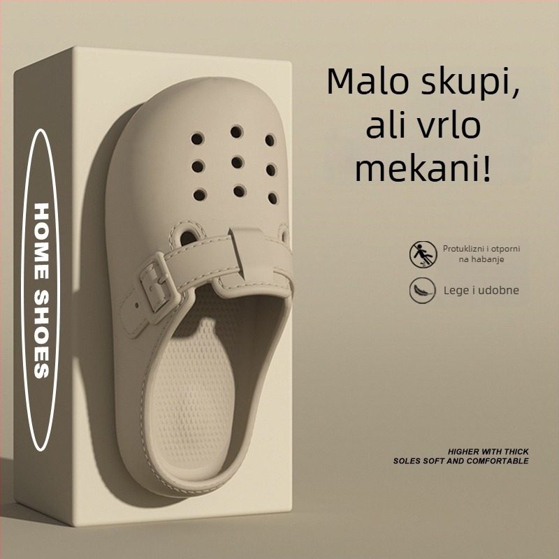 Ženske Crocs-stil papuče za ured i dom, ljeto 2025, protuklizni EVA gornji dio i đon, standardna debljina đona