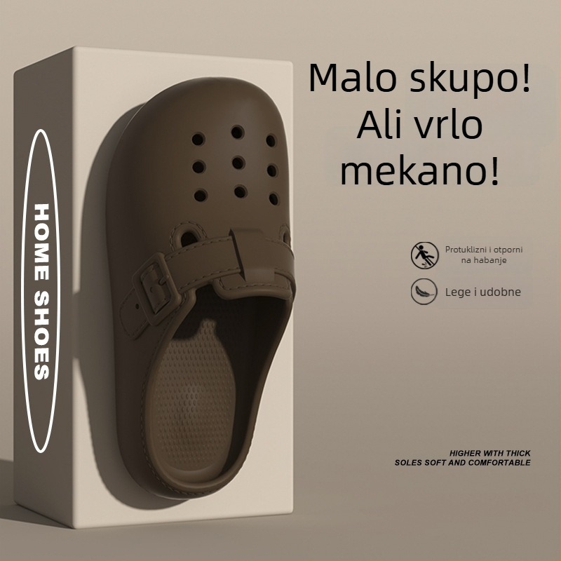 Ženske Crocs-stil papuče za ured i dom, ljeto 2025, protuklizni EVA gornji dio i đon, standardna debljina đona