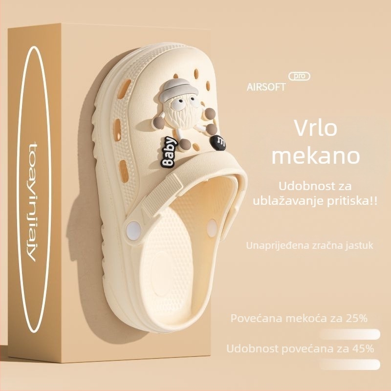 Ženske EVA perforirane sandale, protuklizna potplata, 5 cm debela potplata, potplata injekcijsko oblikovana, svakodnevne plažne sandale
