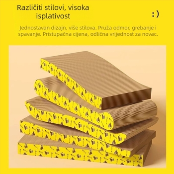 Mahaqu ploča za češanje mačaka – debela, otporna na habanje za oštrenje kandži, zdjelasti oblik mačje igračke, od valovitog papira, sladak stil