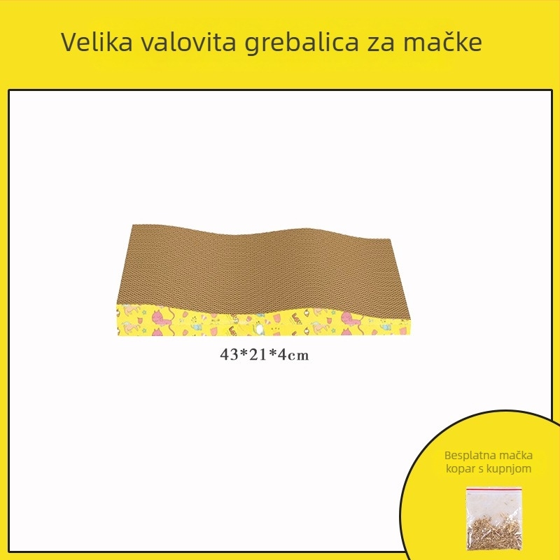 Mahaqu ploča za češanje mačaka – debela, otporna na habanje za oštrenje kandži, zdjelasti oblik mačje igračke, od valovitog papira, sladak stil