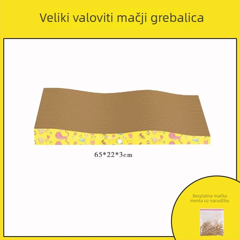 Mahaqu ploča za češanje mačaka – debela, otporna na habanje za oštrenje kandži, zdjelasti oblik mačje igračke, od valovitog papira, sladak stil