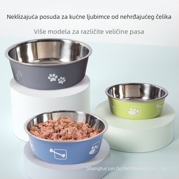 Dvostruka posuda za hranu za pse i mačke, protivklizna, usporeno hranjenje