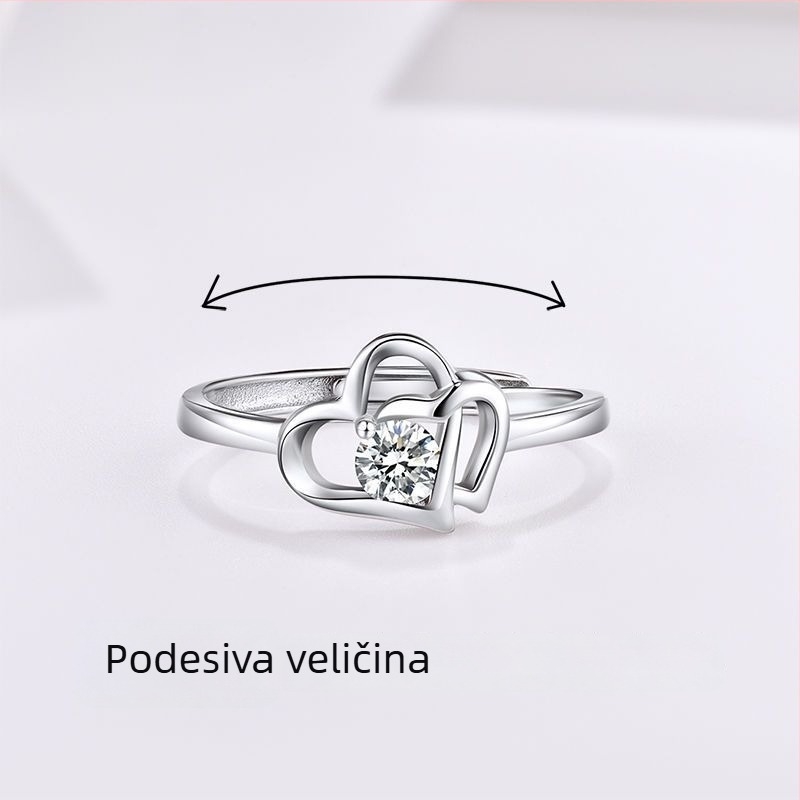 Prsten (925 srebro • Geometrijski oblik • Ručno izrađeno • Unisex)