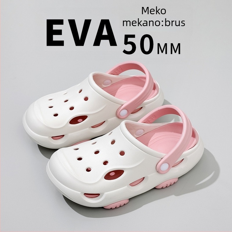 Cipele s rupicama – zatvorenog prsta, EVA papuče za unutarnju i vanjsku upotrebu, protuklizne, prozračne, debeli đon 3,5 cm+ i više, masaža i povećanje visine