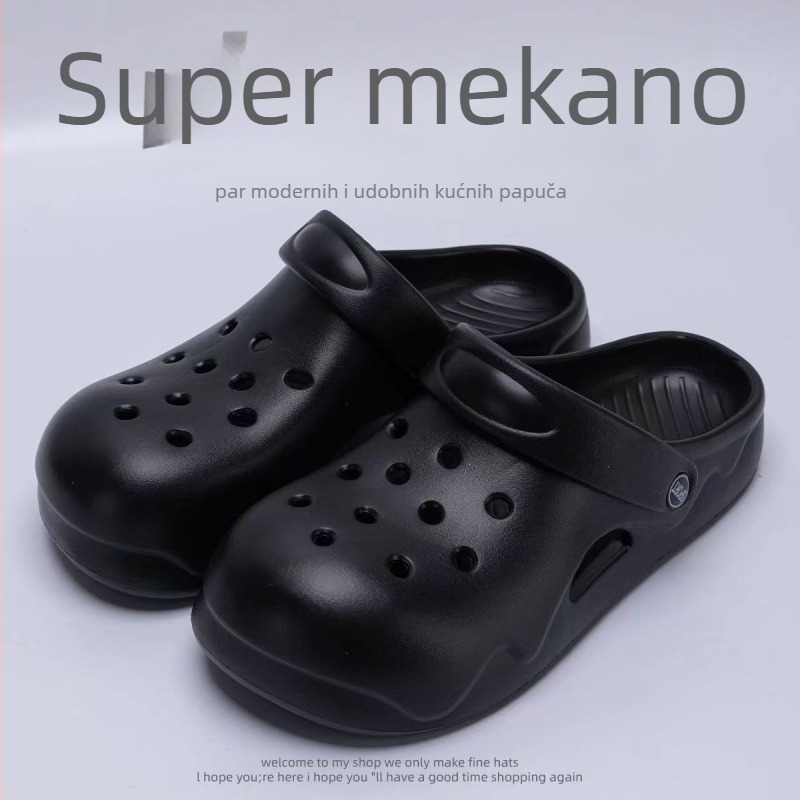 Ženske EVA cipele s rupicama, zatvorenim prstom, debeli đon od 3 cm, protuklizne, prozračne