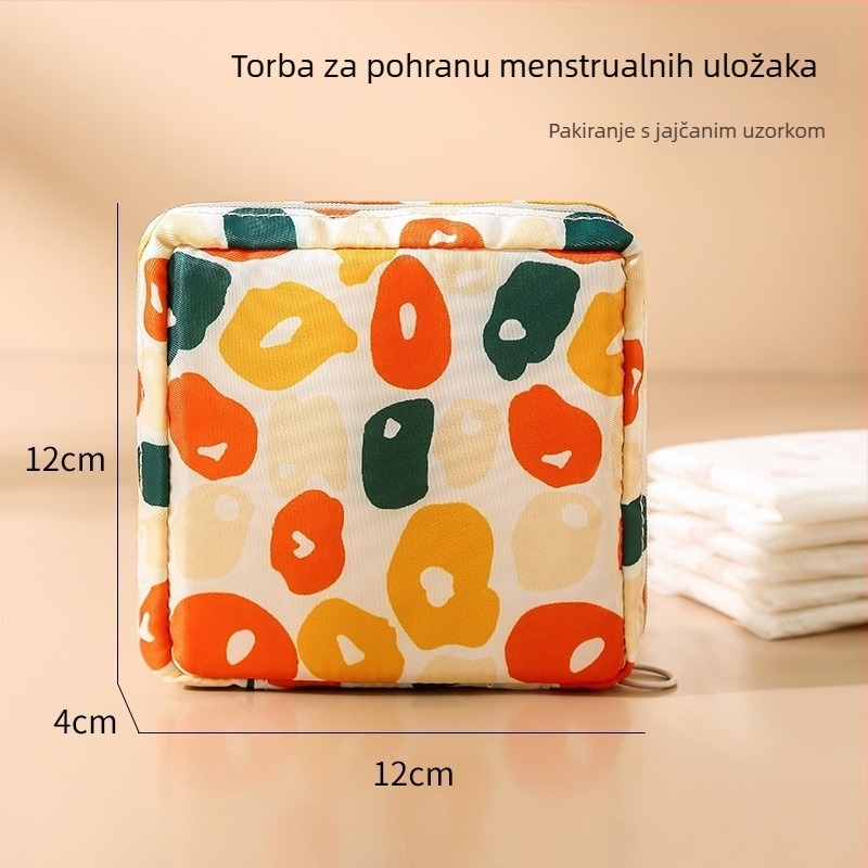 Fajina kozmetička torbica, model ximei231013, kubični oblik, poliester, za pohranu kozmetike i sanitarnih ubrusa, za putovanja.