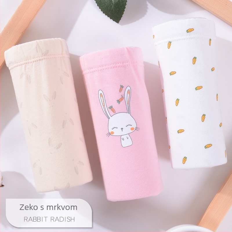 Maternitetske gaćice od pamuka, visok pojas, za srednju i kasnu trudnoću te postporođajno razdoblje, lagane ljetne, paket od 3 komada