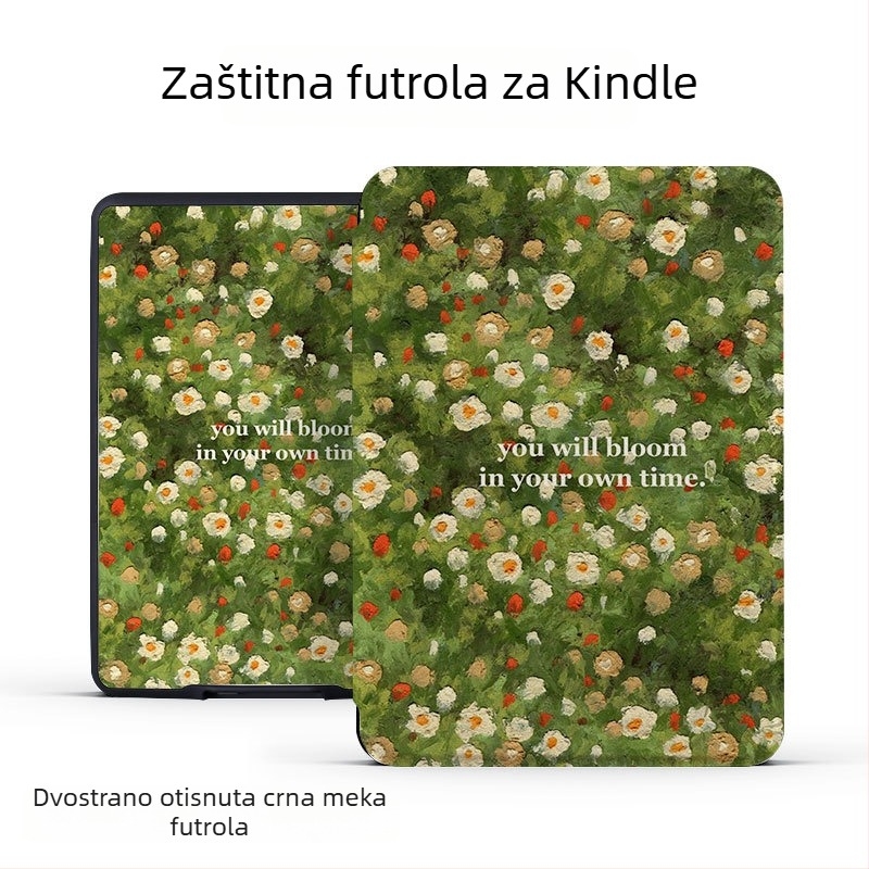 Zaštitna maska za Kindle Youth Edition - flip-top, umjetna koža, prilagođene crteže, ispis logotipa, kompatibilan s Kindle Youth Edition