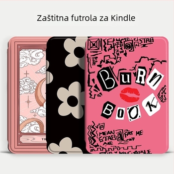 Kućište za Kindle od umjetne kože, magnetsko zatvaranje, kućište u obliku školjke s prilagođenim crtežima, kompatibilno s Kindle Youth Edition 2022