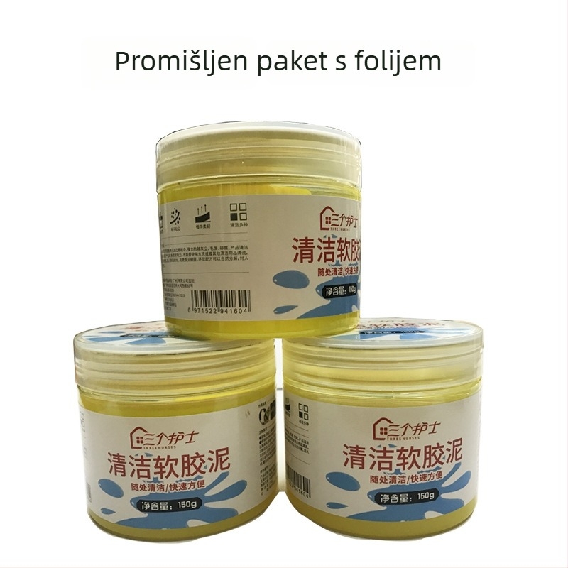 Set za čišćenje silicijskim gelom za tipkovnice i zaslone – pogodan za prijenosna računala, mobitel, računalo i digitalni fotoaparat; trokomponentni set; OEM