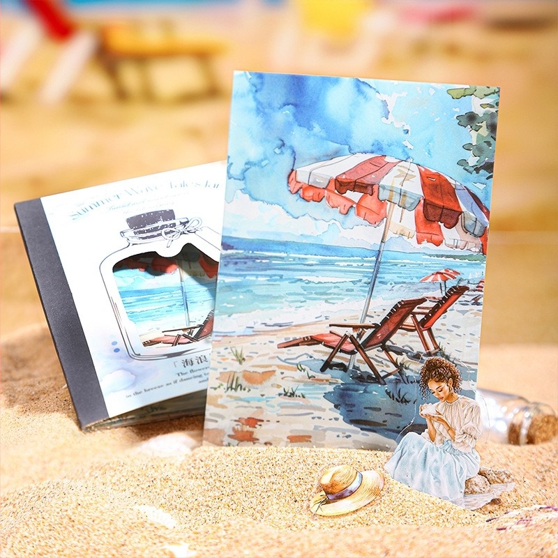 Good day PET album s naljepnicama, 20 listova, Ljetna tema krajolika, DIY priručnik