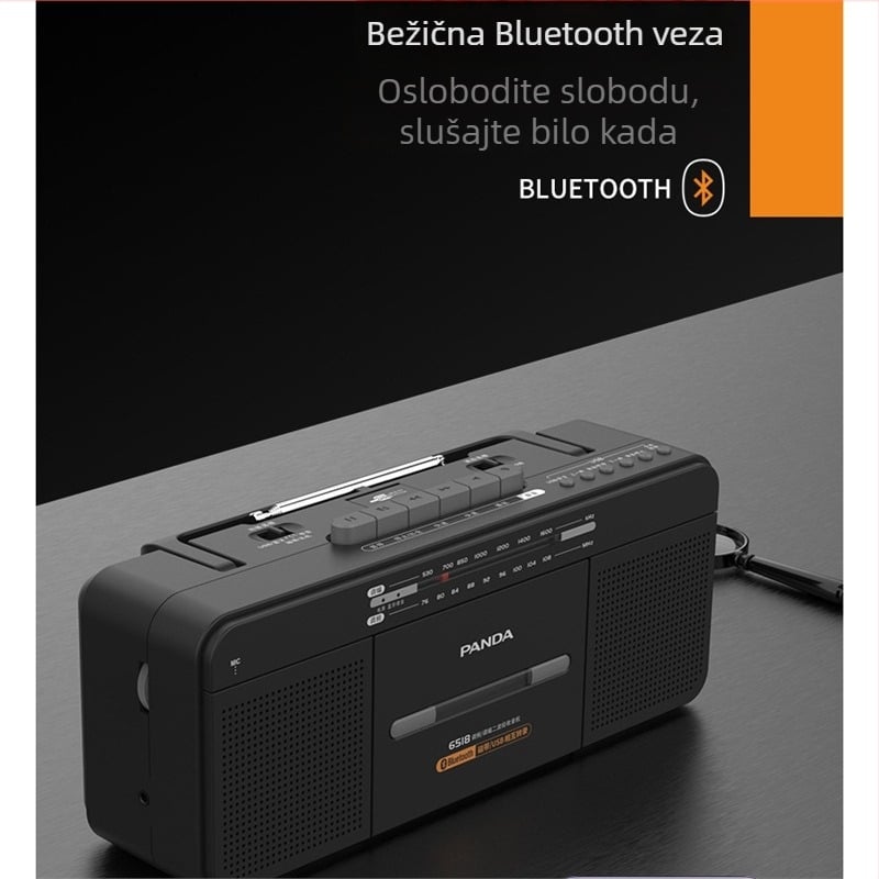 Panda 6518 Edukativni audio rekordar s dvostrukim zvučnicima, USB/MP3 snimanje, magnetska traka, za učionicu