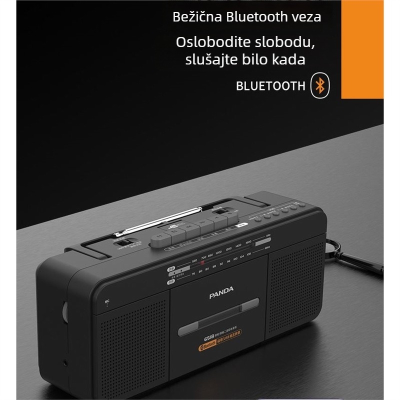 Panda 6518 Edukativni audio rekordar s dvostrukim zvučnicima, USB/MP3 snimanje, magnetska traka, za učionicu