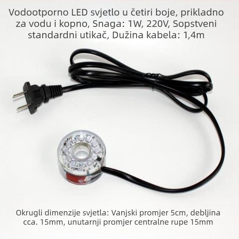 Podvodno LED osvjetljenje za akvarij s pumpom za vodu i dekoracijom rockery fontane