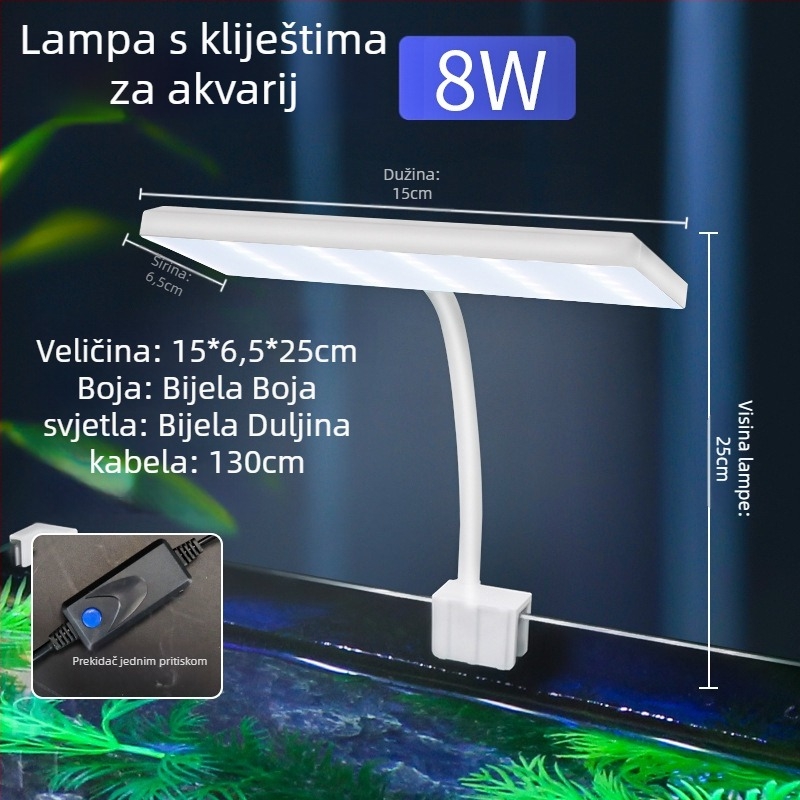 Klip LED svjetiljka za akvarij, vodootporna rasvjeta za vodene biljke, dodatno osvjetljenje (Brand Tianyue; Materijal ABS; Snaga 3W)