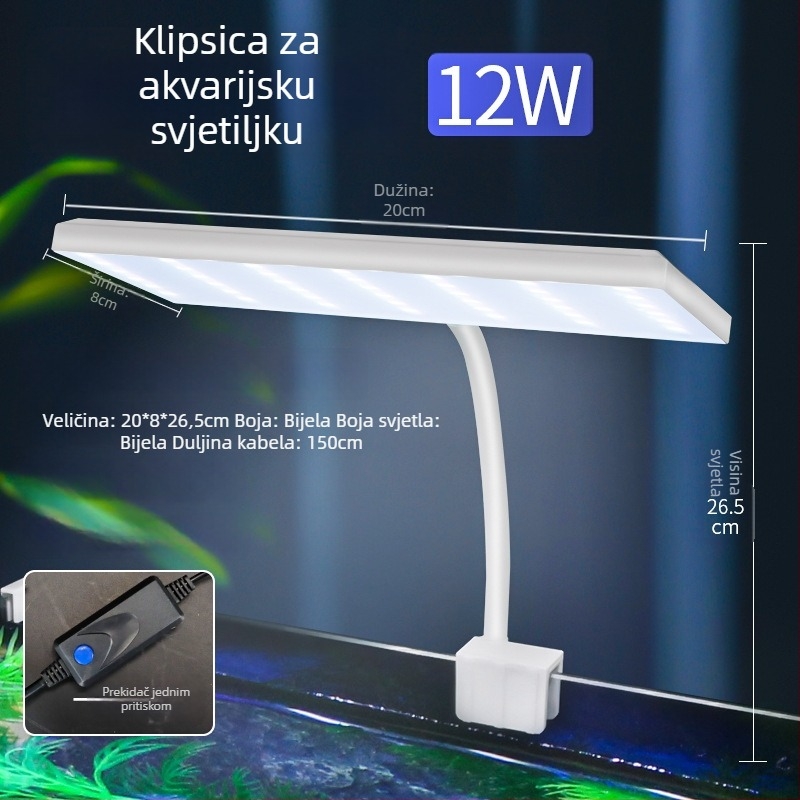 Klip LED svjetiljka za akvarij, vodootporna rasvjeta za vodene biljke, dodatno osvjetljenje (Brand Tianyue; Materijal ABS; Snaga 3W)