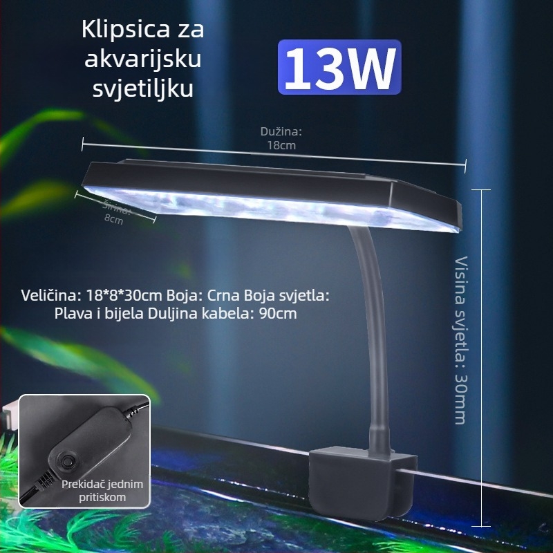 Klip LED svjetiljka za akvarij, vodootporna rasvjeta za vodene biljke, dodatno osvjetljenje (Brand Tianyue; Materijal ABS; Snaga 3W)
