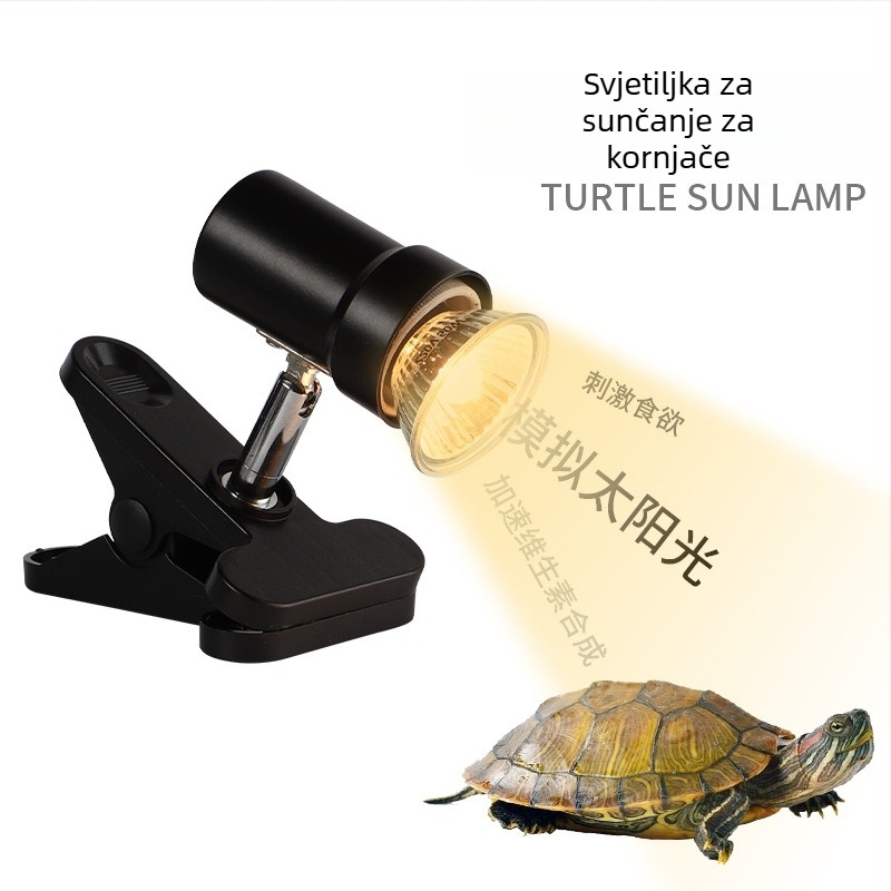 Lampa za basking za reptile — 25W, puni UVB spektar, podesiva pod više kutova, PVC i nehrđajući čelik