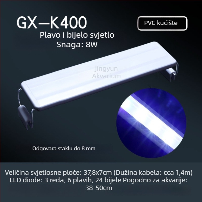 GX-K Series LED svjetlo za akvarij za aquascaping — 5W, akril, štednja energije uz simulaciju sunčevog svjetla