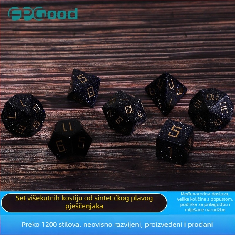 Wowu D20 poliedrične kocke – sintetski kristal, 20 stran, 1 set, mogućnost prilagodbe