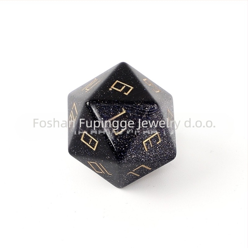 Wowu D20 poliedrične kocke – sintetski kristal, 20 stran, 1 set, mogućnost prilagodbe