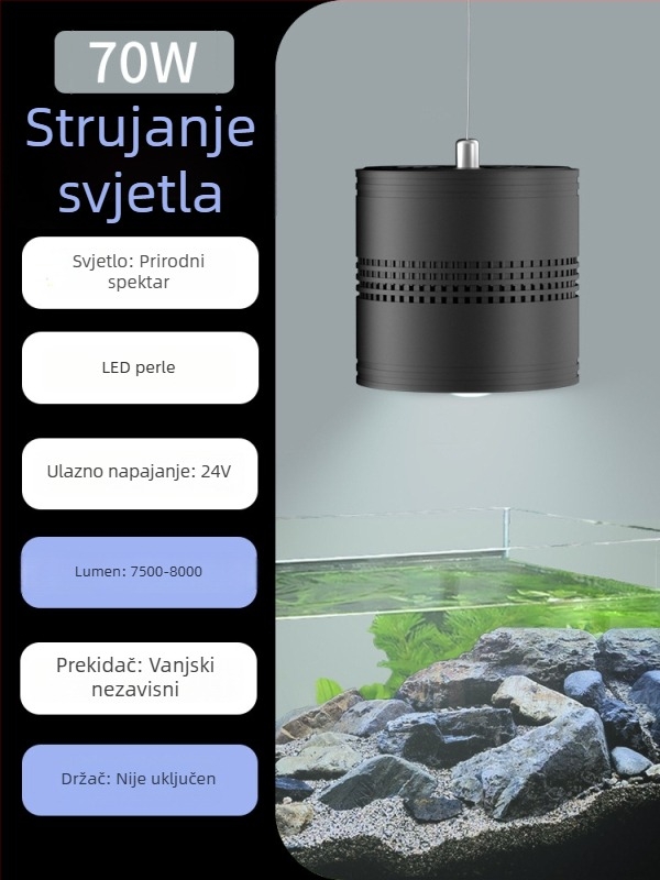 LED downlight za akvarij s biljkama - potpuno spektrum, dekorativno osvjetljenje, kontrola algi, 18W/36W/70W