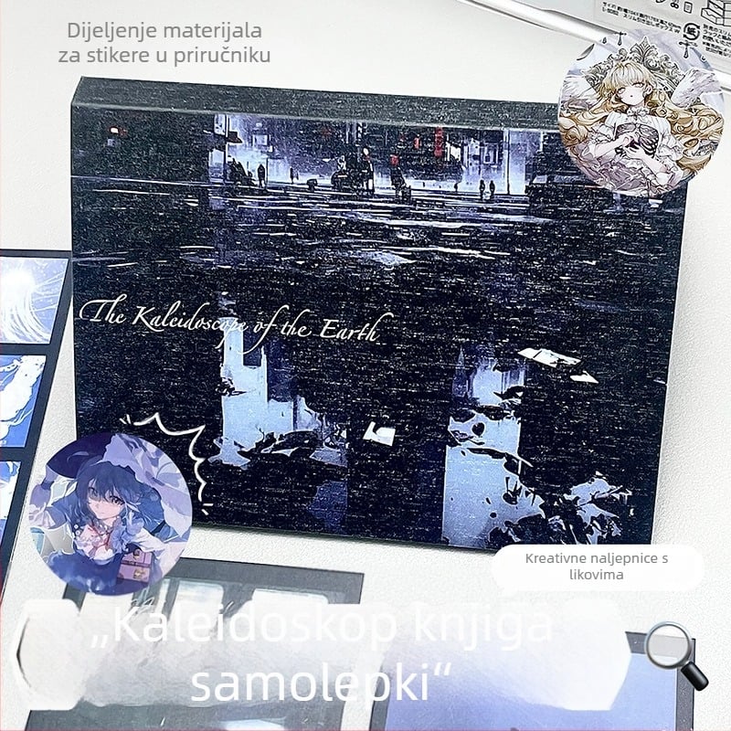 Knjižica naljepnica s likovima – DIY materijal, premazani papir, tisak, tamna serija