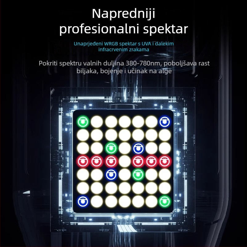 LED svjetlo za akvarij, Yao rui, 55–80 W, plast, poboljšava osvjetljenje